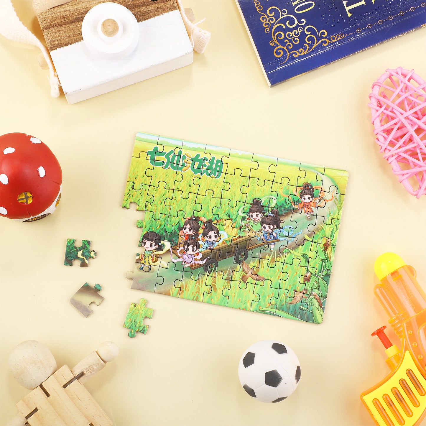 3D-PUZZLEV Puzzles for Kids Seven Fairy Maidens Jigsaw Puzzles 54-Piece Puzzle for Toddler Boys and Girls Learning Preschool Educational Toys Birthday Gifts